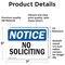 Signmission No Soliciting OSHA Notice Sign, Vinyl Decal, 7in W x 5in L, 2PK OS-2PACK-NS-D-57-L-14838 - alternate 6